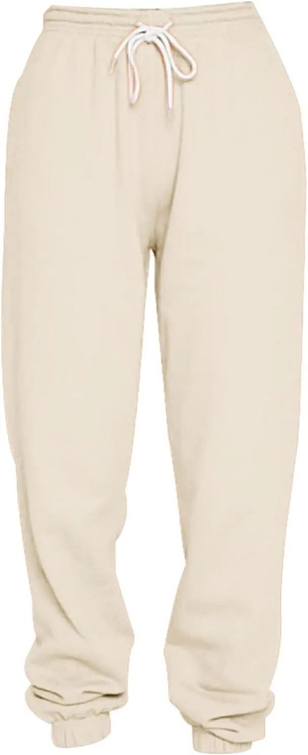 Muyise Fleece Lined Joggers for Women High Waisted Drawstring Thermal Sweatpants Workout Pants Running Pants with Pockets
