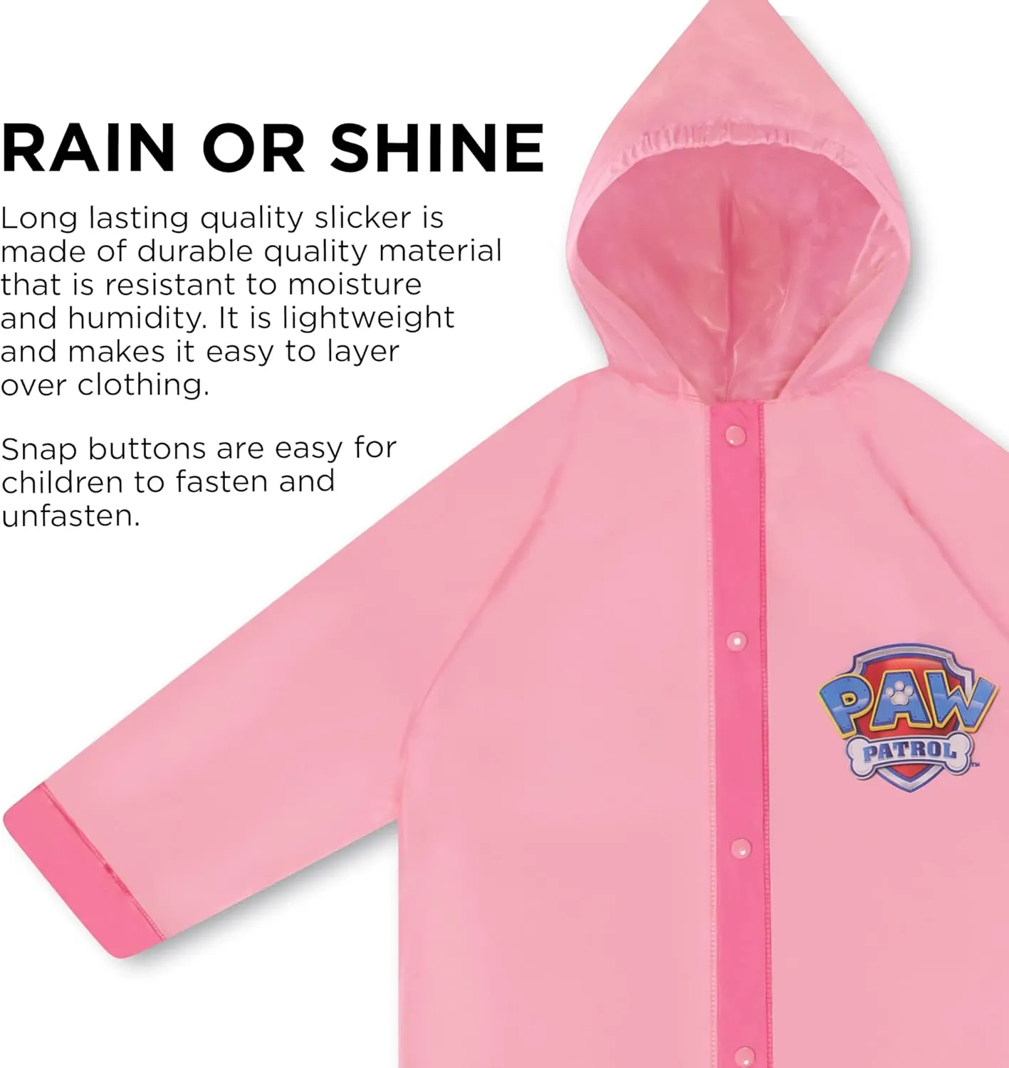 Nickelodeon Umbrella and Poncho Raincoat Set, Paw Patrol Girls Rain Wear for Toddler 2-3 Or Kids 4-7