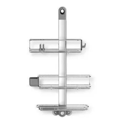 Open Box - simplehuman Adjustable Shower Caddy Large Plus Stainless Steel/Anodized Aluminum