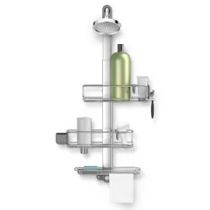 Open Box - simplehuman Adjustable Shower Caddy Large Plus Stainless Steel/Anodized Aluminum