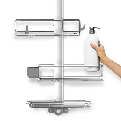 Open Box - simplehuman Adjustable Shower Caddy Large Plus Stainless Steel/Anodized Aluminum