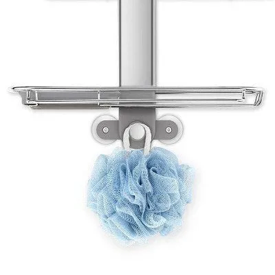 Open Box - simplehuman Adjustable Shower Caddy Large Plus Stainless Steel/Anodized Aluminum
