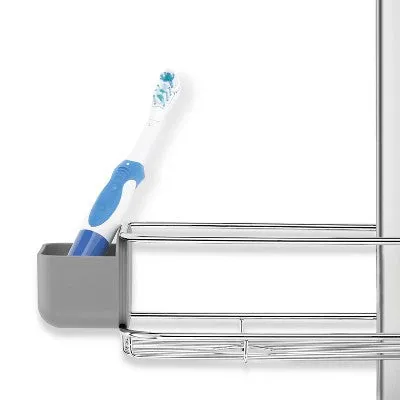 Open Box - simplehuman Adjustable Shower Caddy Large Plus Stainless Steel/Anodized Aluminum