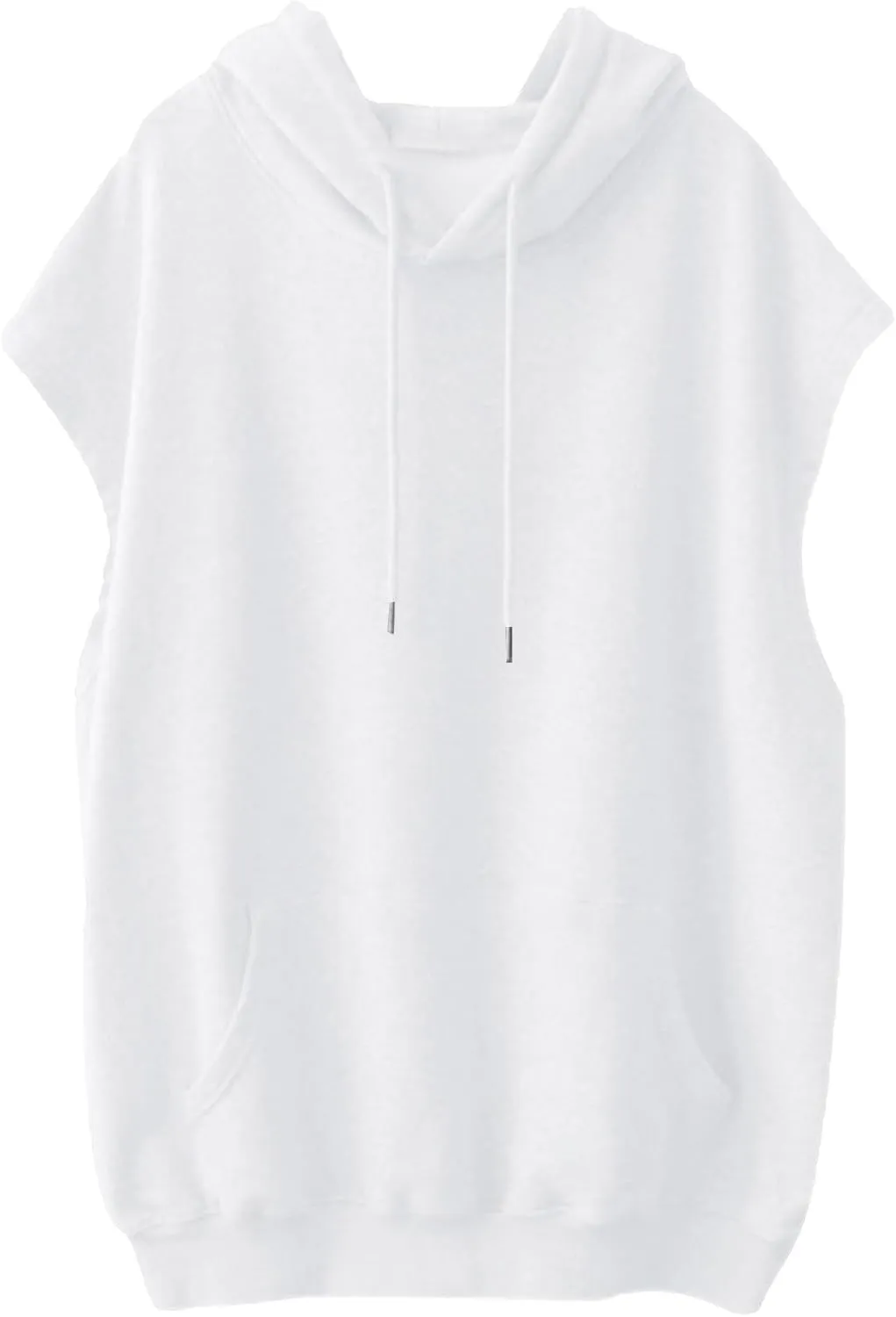 Oversized Hoodies for Women Short Sleeve Sweatshirts Loose Fit Pullover 2024 Fall Fashion Outfits Hooded Tank Tops