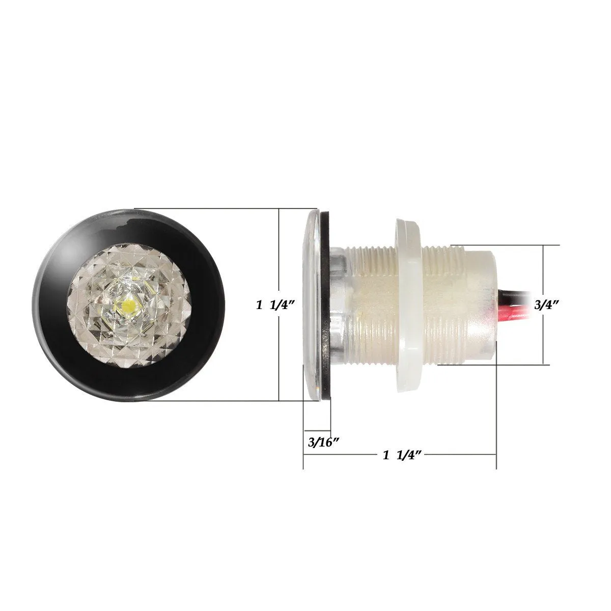 Partsam Blue Outdoor Path Garden Yard Stair LED Deck Step Lights