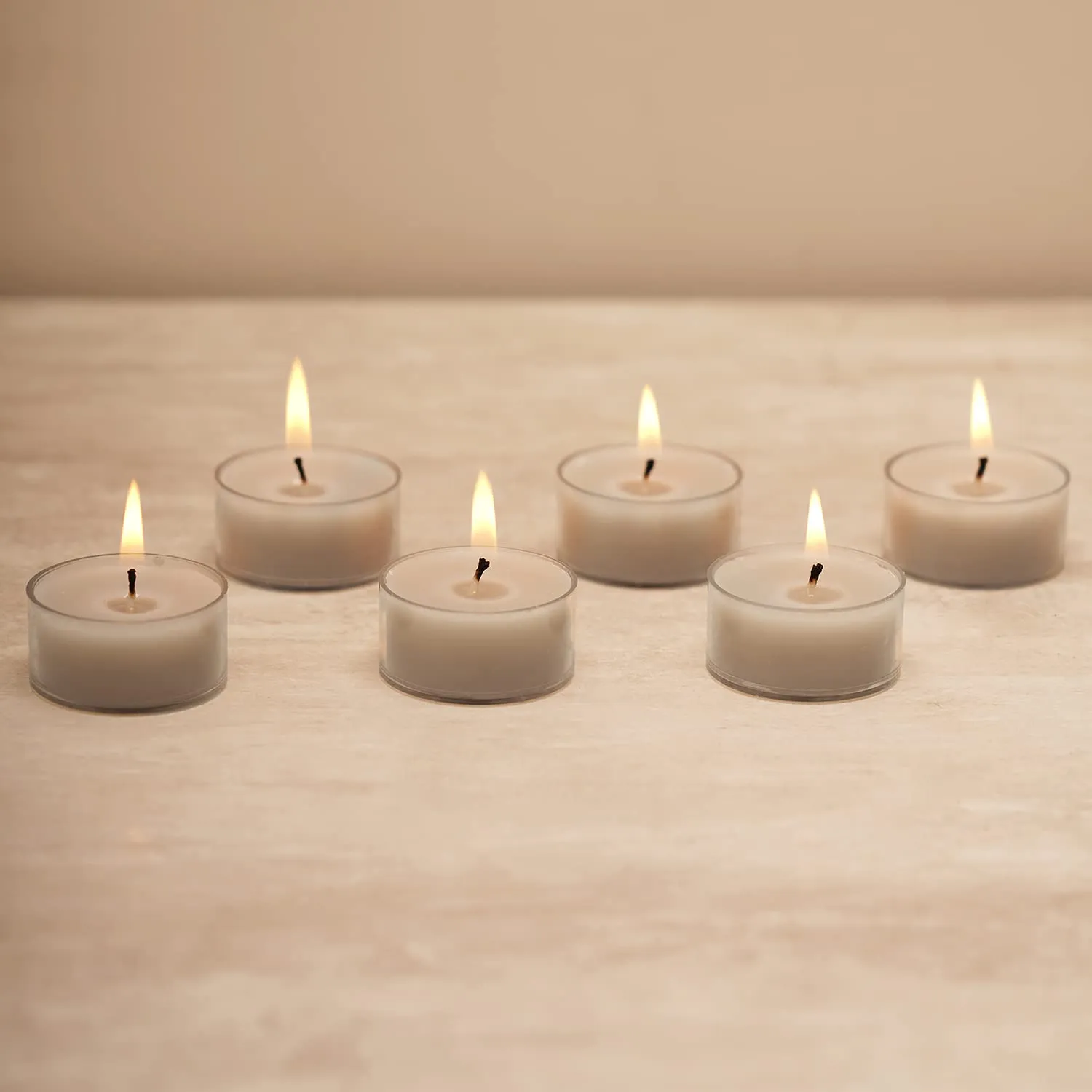 Pure Home and Living Set of 24 Beige Lavender and Chamomile Tea Lights