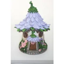 Purple Flower Solar Fairy House