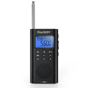Raddy RF886 Shortwave Radio | AM/FM/SW/VHF/WB | Bluetooth Connection | Rechargeable Pocket Radio | NOAA