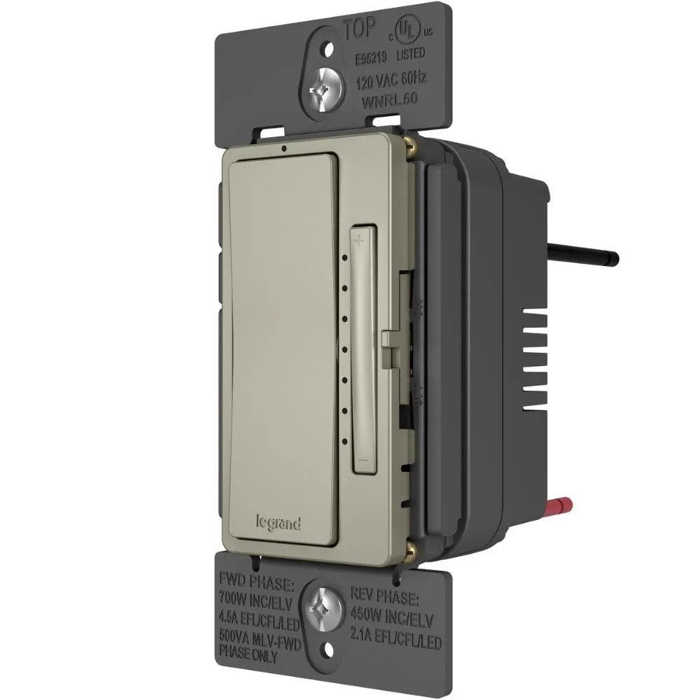 radiant Netatmo Tru-Universal Smart Dimmer, Single Pole, 3-Way, Nickel