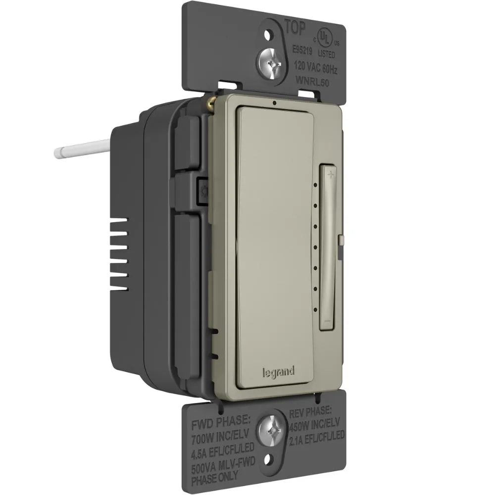 radiant Netatmo Tru-Universal Smart Dimmer, Single Pole, 3-Way, Nickel