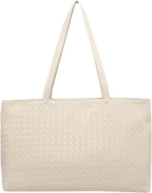 Retro Woven Tote Bag Handbag Purse Unisex Large Shoulder Purses Leather Woven Hobo Bag Underarm Handbags for Women Men