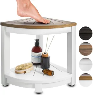 Rohkex Corner Shower Stool Waterproof Heavy Duty Bathseat for Indoor Outdoor Use
