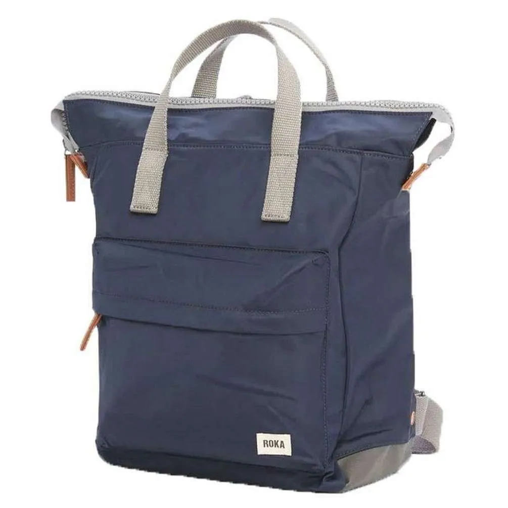 Roka Bantry B Medium Sustainable Nylon Backpack - Midnight Navy
