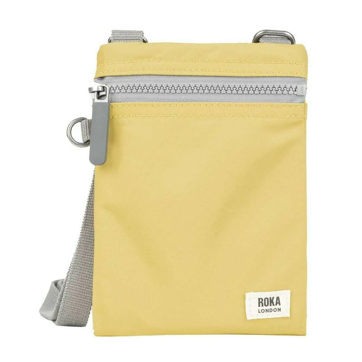 Roka Chelsea Sustainable Nylon Pocket Sling Bag - Bamboo Yellow