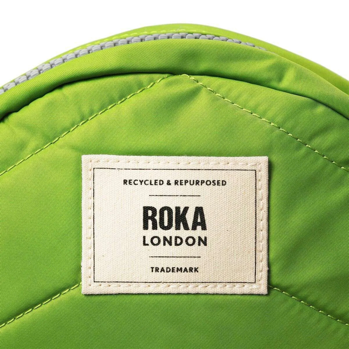 Roka Paddington B Small Sustainable Nylon Crossbody Bag - Lime