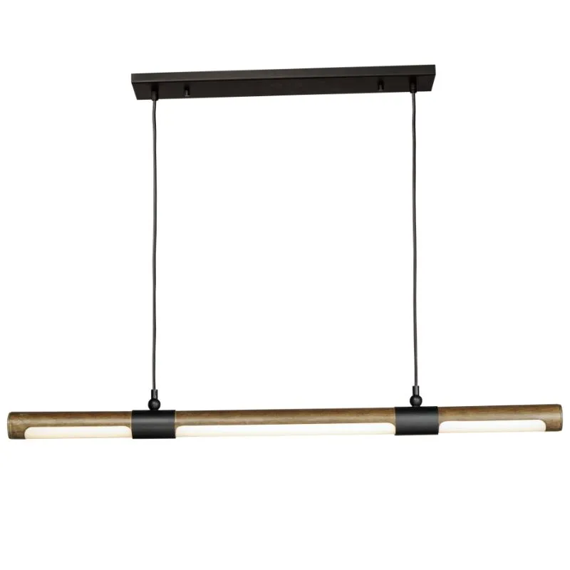 Rollo 3" Single Light Suspension Pendant in Antique Pecan and Black