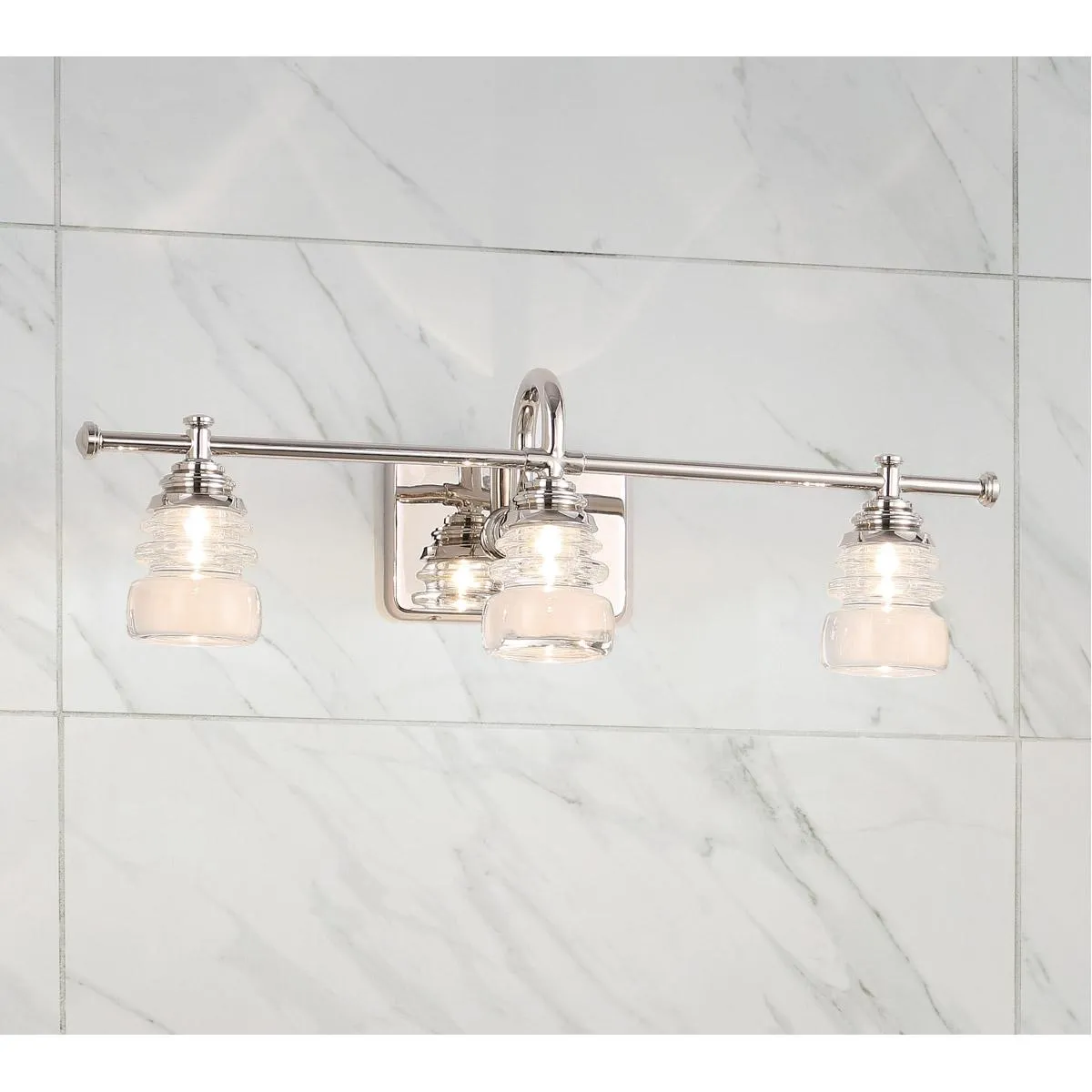 Rondelle 24 in. LED Vanity Light 805 Lumens 3000K Nickel Finish