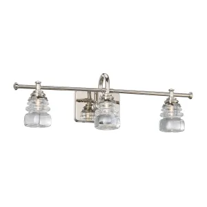 Rondelle 24 in. LED Vanity Light 805 Lumens 3000K Nickel Finish