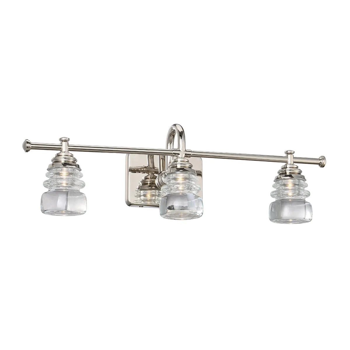 Rondelle 24 in. LED Vanity Light 805 Lumens 3000K Nickel Finish