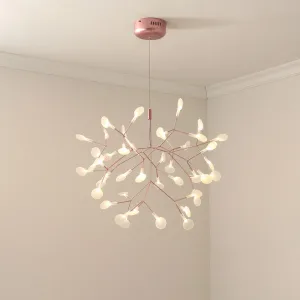 Rose Gold Acrylic Tree Branch Pendant Light: Simple & Energy-Efficient LED Ceiling Chandelier