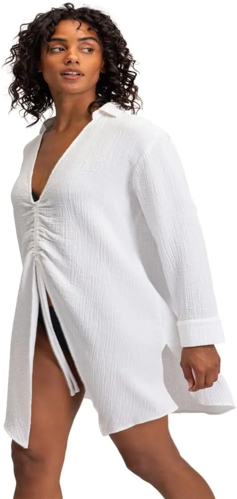 Roxy Women's Summer Casual Sundress Cover-up, Sleeveless Mini Dress for Beach, Pool, and Resort Wear