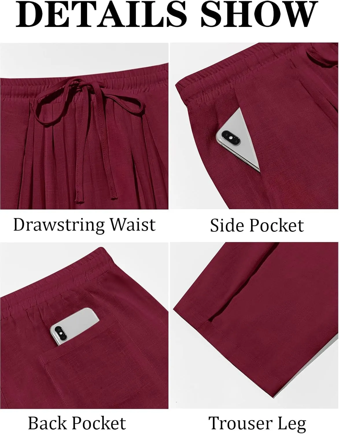 Runcati Mens Casual Harem Pants Drawstring Elastic Waist Cotton Cropped Trousers Yoga Beach Lightweight Pants