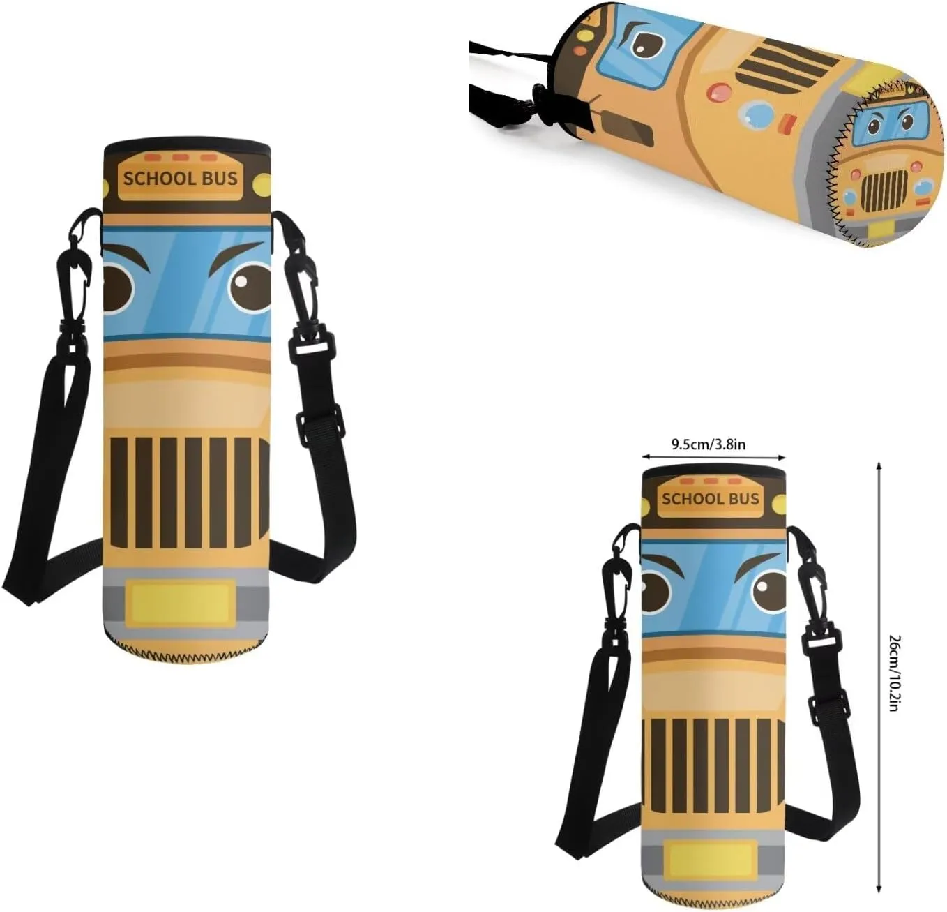 School Bus School Backpacks for Teens Boys 4 Piece Kids Bookbags with Lunch Box and Penci Case Cool Elementary School Backpack for Boys Schoolbags Casual Sports Daypacks