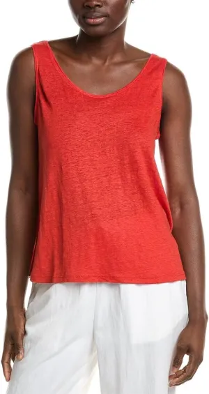 Scoop Neck Linen Tank