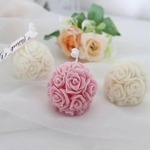 Sculptural Masterpiece for Elegant Décor - Handcrafted 3D Rose Scented Mini Candle for Stylish Homes and Memorable Gifts