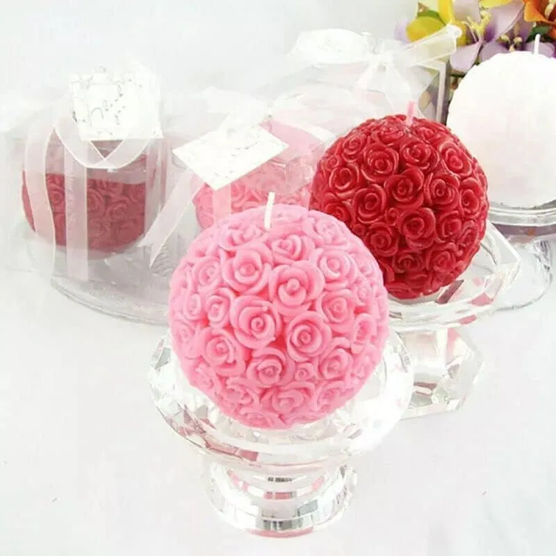Sculptural Masterpiece for Elegant Décor - Handcrafted 3D Rose Scented Mini Candle for Stylish Homes and Memorable Gifts