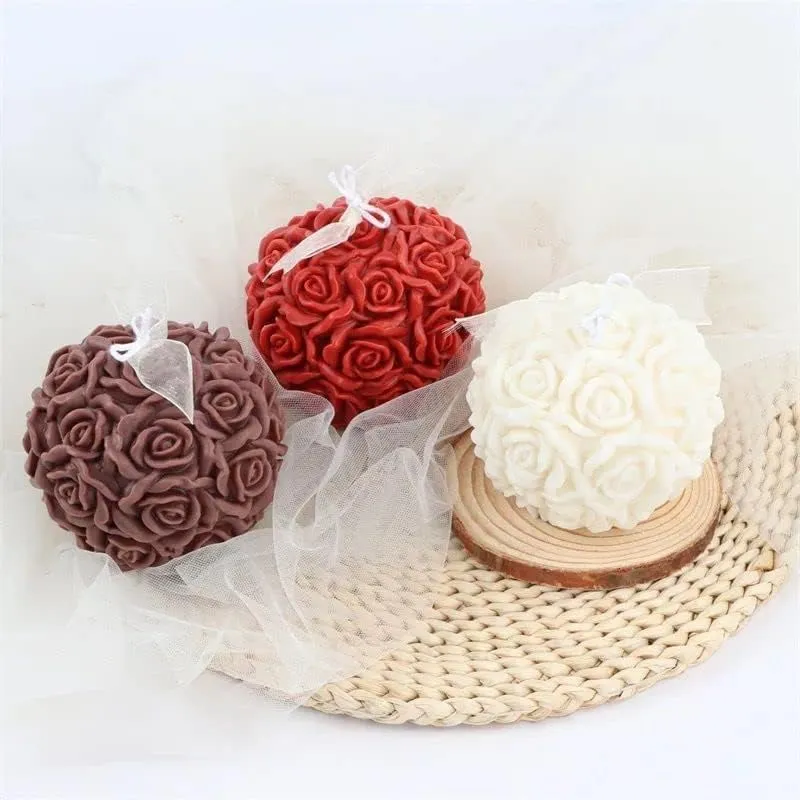 Sculptural Masterpiece for Elegant Décor - Handcrafted 3D Rose Scented Mini Candle for Stylish Homes and Memorable Gifts