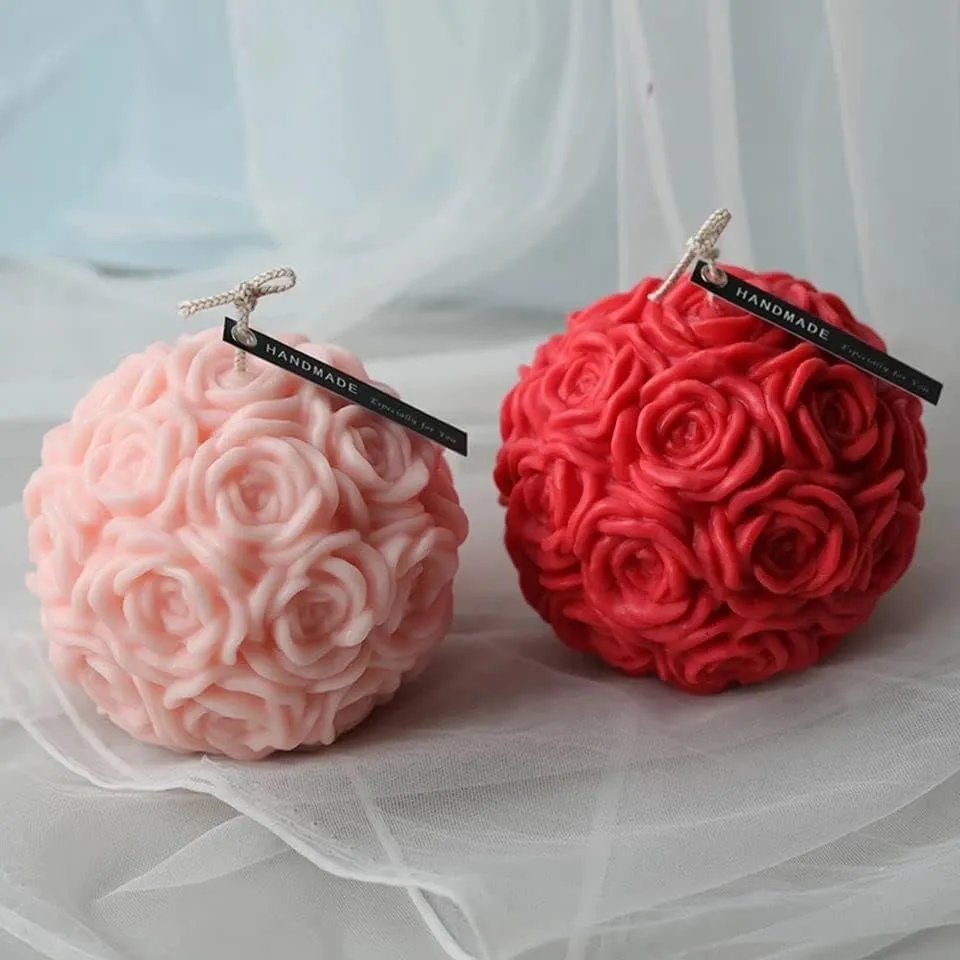 Sculptural Masterpiece for Elegant Décor - Handcrafted 3D Rose Scented Mini Candle for Stylish Homes and Memorable Gifts