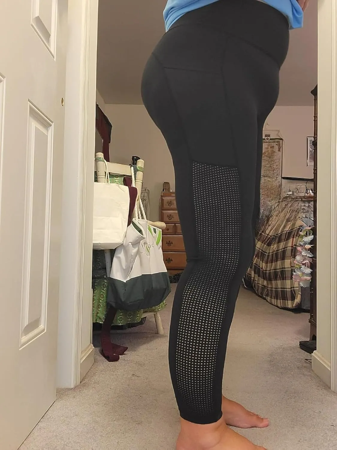 SEEMLY High Waisted Leggings with Pockets for Tummy Control | Breathable Yoga Pants Pack of 01