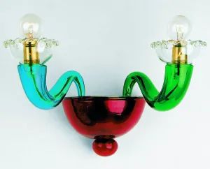 Serenissima multi-coloured Italian glass wall light from Leucos