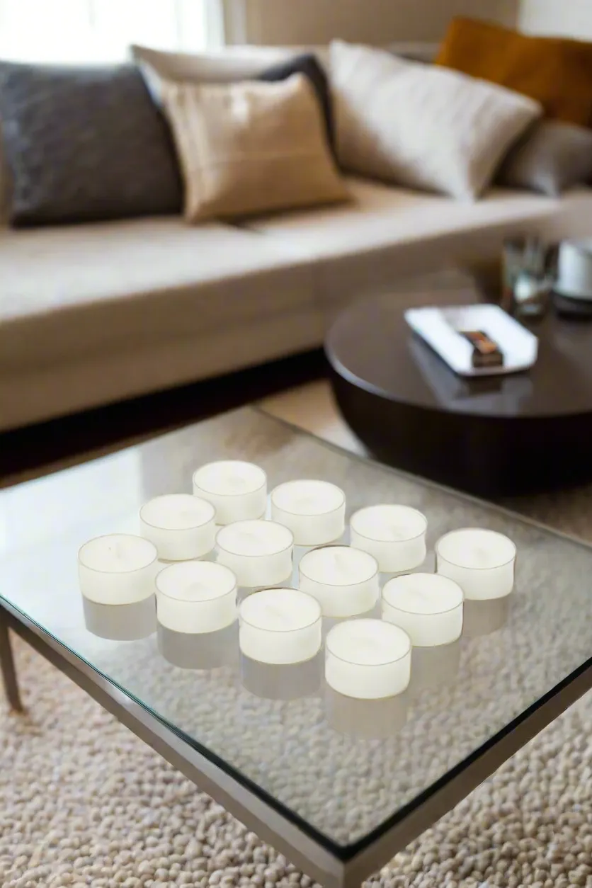 Silver Scented T-Light Candle (12 Candle)