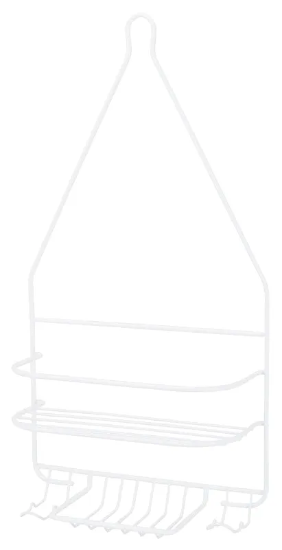 Simple Spaces SS-SC-25-PE-3L Shower Caddy, 2-Shelf, Steel, 10 in OAW, 19 in OAH, 4-1/4 in OAD, 10 lb :EA: QUANTITY: 1