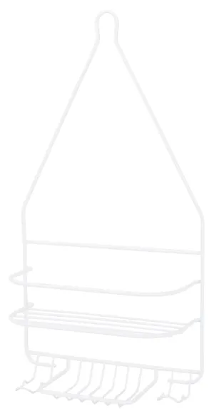 Simple Spaces SS-SC-25-PE-3L Shower Caddy, 2-Shelf, Steel, 10 in OAW, 19 in OAH, 4-1/4 in OAD, 10 lb :EA: QUANTITY: 1