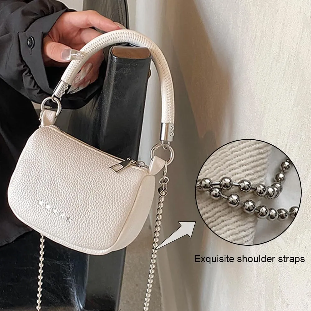 Small Handbag,Minimalist Retro Saddle Bag Chain Shoulder Bag, Casual Crossbody Bag Purse Wallet for Women Girl