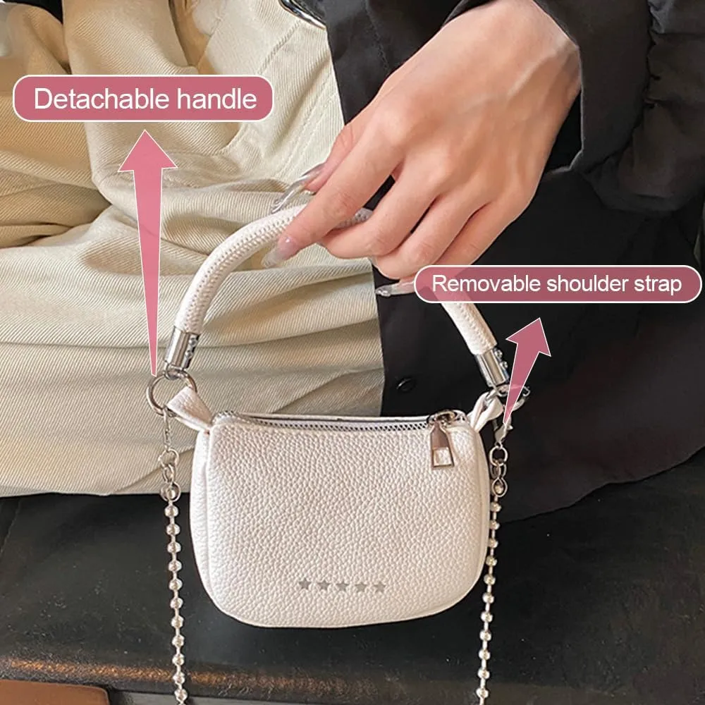 Small Handbag,Minimalist Retro Saddle Bag Chain Shoulder Bag, Casual Crossbody Bag Purse Wallet for Women Girl