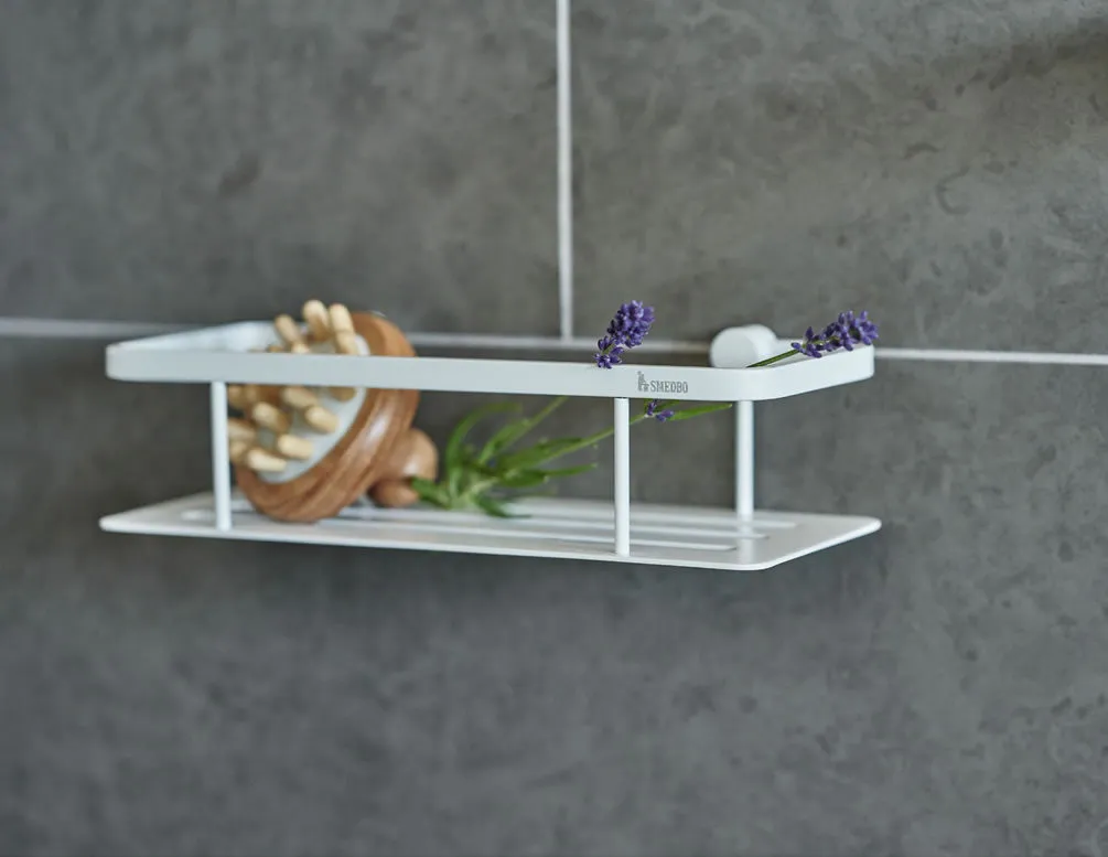 SMEDBO Sideline Collection Solid Brass Shower Basket, Matte Black or Matte White