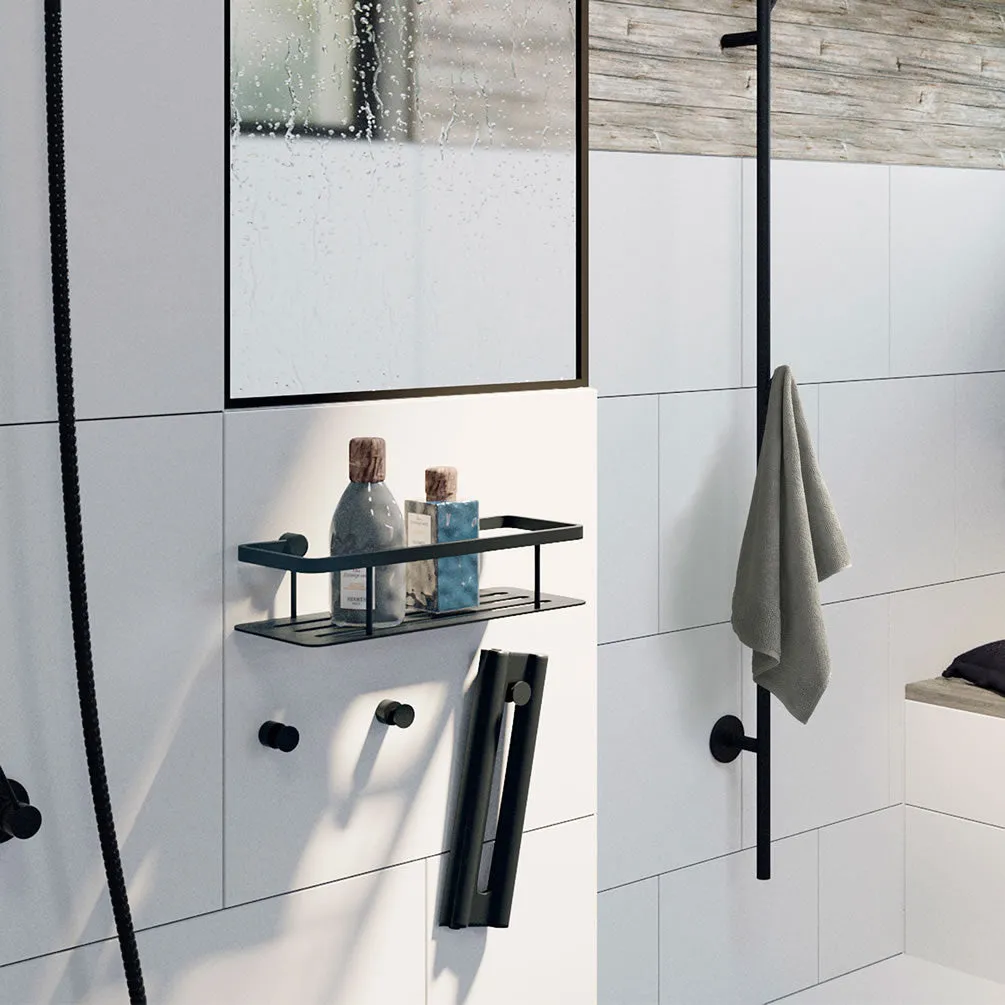 SMEDBO Sideline Collection Solid Brass Shower Basket, Matte Black or Matte White