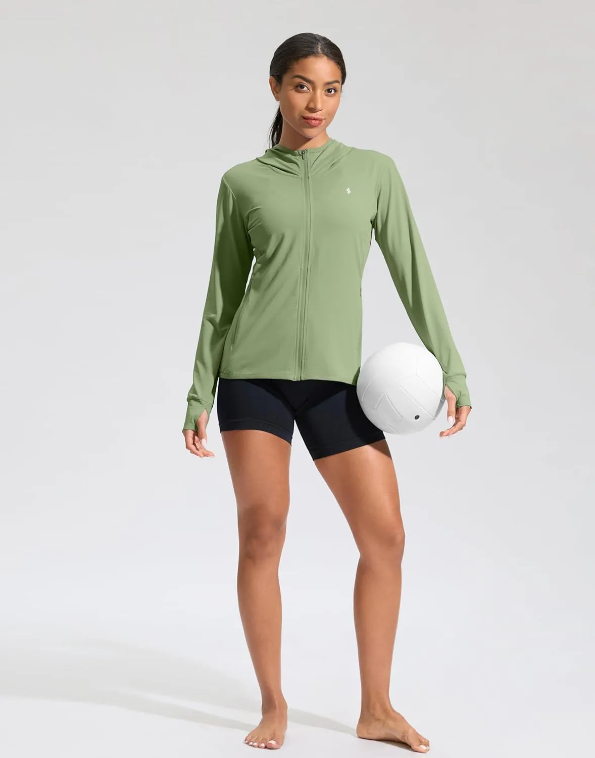 Soothfeel Women's UPF 50  Sun Protection Hoodie Jacket Lightweight Long Sleeve Sun Shirt for Women with Pocket Hiking Outdoor