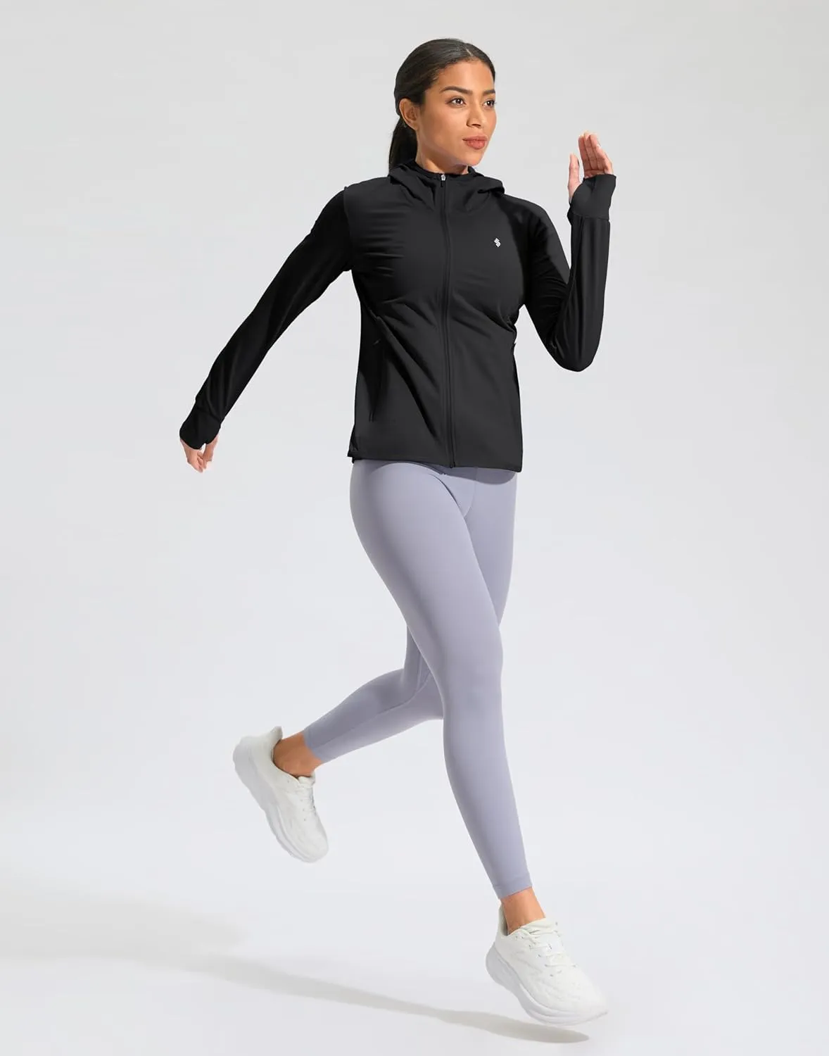 Soothfeel Women's UPF 50  Sun Protection Hoodie Jacket Lightweight Long Sleeve Sun Shirt for Women with Pocket Hiking Outdoor