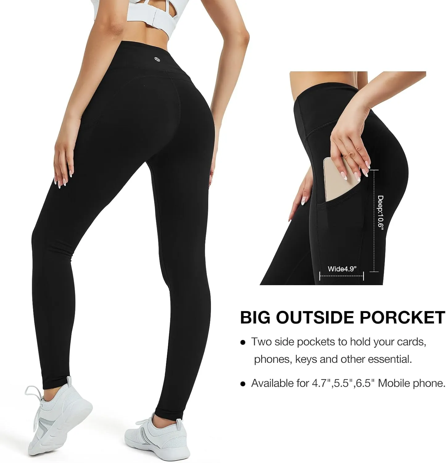 SP3LOPS Fleece Lined Leggings Women,Waterproof Winter Thermal Leggings for Women, Thick Warm Lined Yoga Pant Pockets