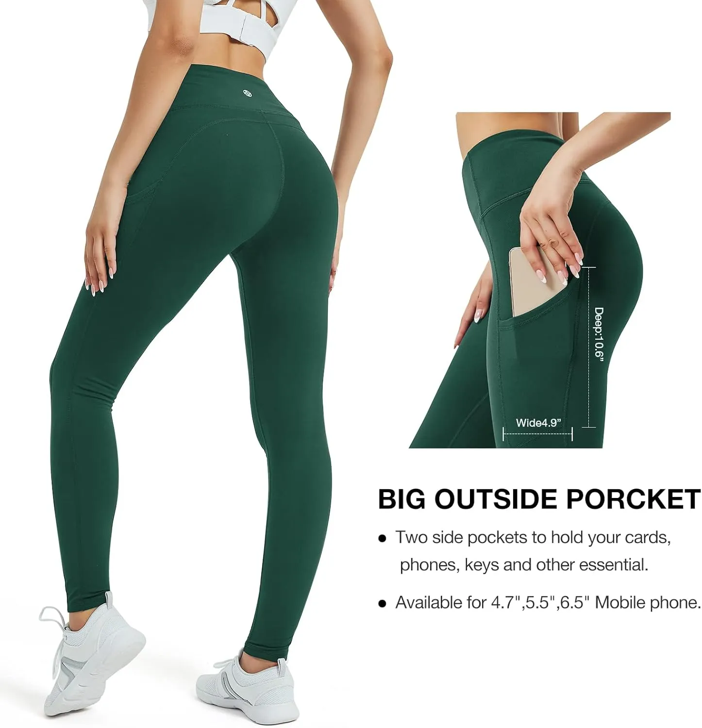 SP3LOPS Fleece Lined Leggings Women,Waterproof Winter Thermal Leggings for Women, Thick Warm Lined Yoga Pant Pockets