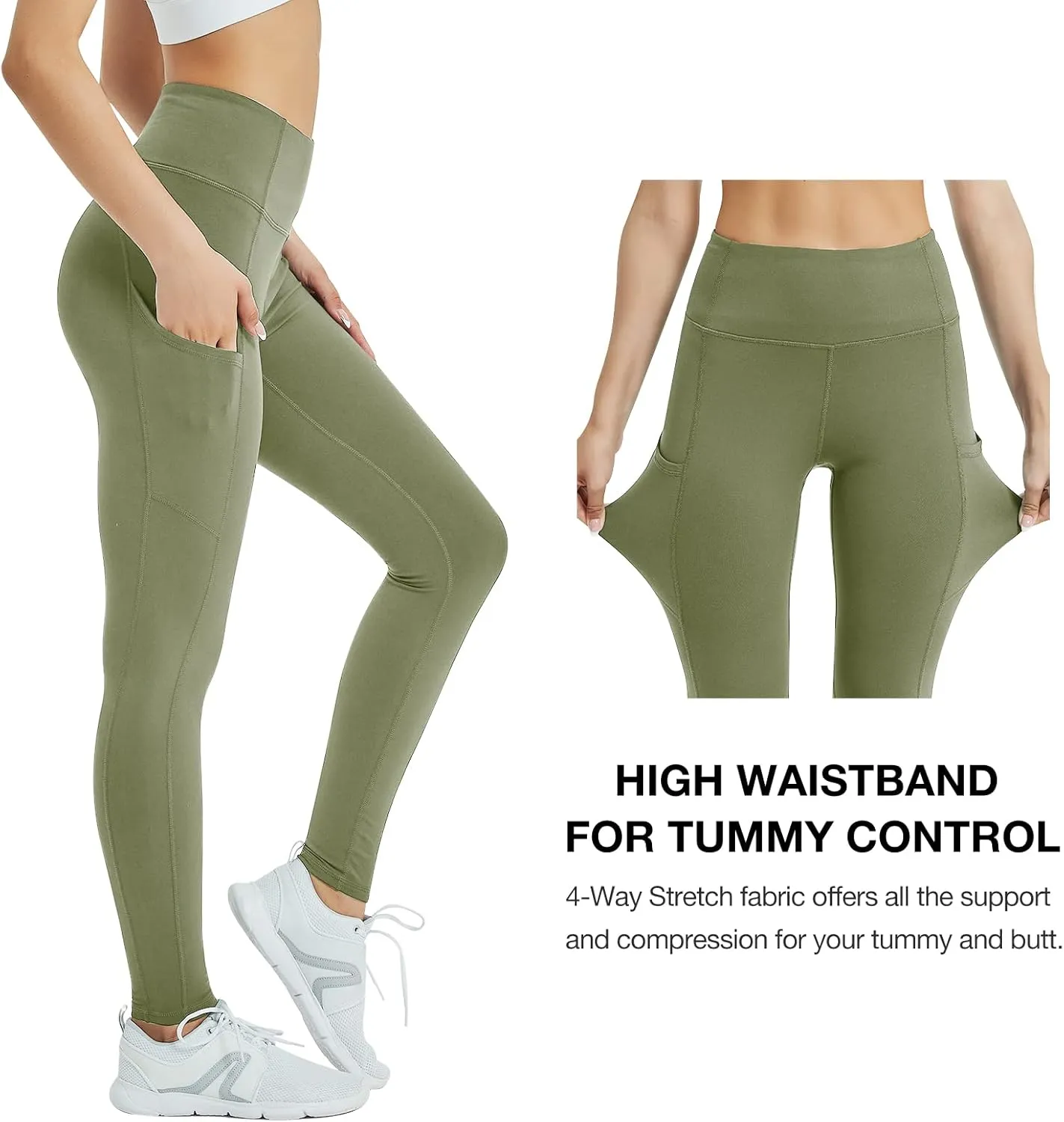 SP3LOPS Fleece Lined Leggings Women,Waterproof Winter Thermal Leggings for Women, Thick Warm Lined Yoga Pant Pockets