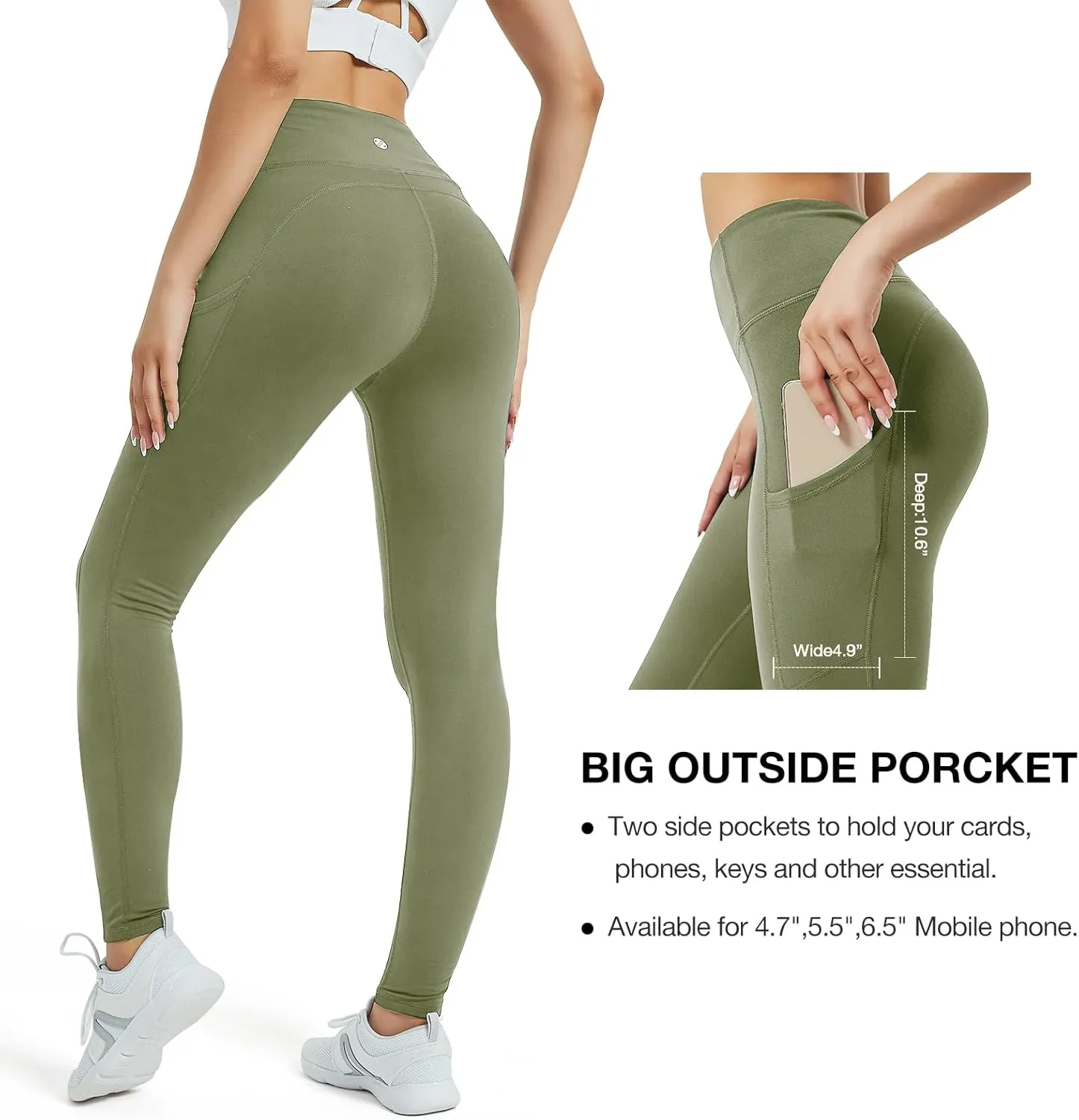 SP3LOPS Fleece Lined Leggings Women,Waterproof Winter Thermal Leggings for Women, Thick Warm Lined Yoga Pant Pockets