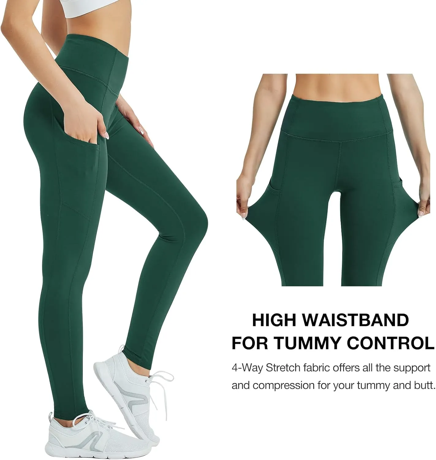 SP3LOPS Fleece Lined Leggings Women,Waterproof Winter Thermal Leggings for Women, Thick Warm Lined Yoga Pant Pockets