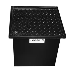 Square Manhole Cover, Vault 12"x12"x12" Hinged Locking Lid