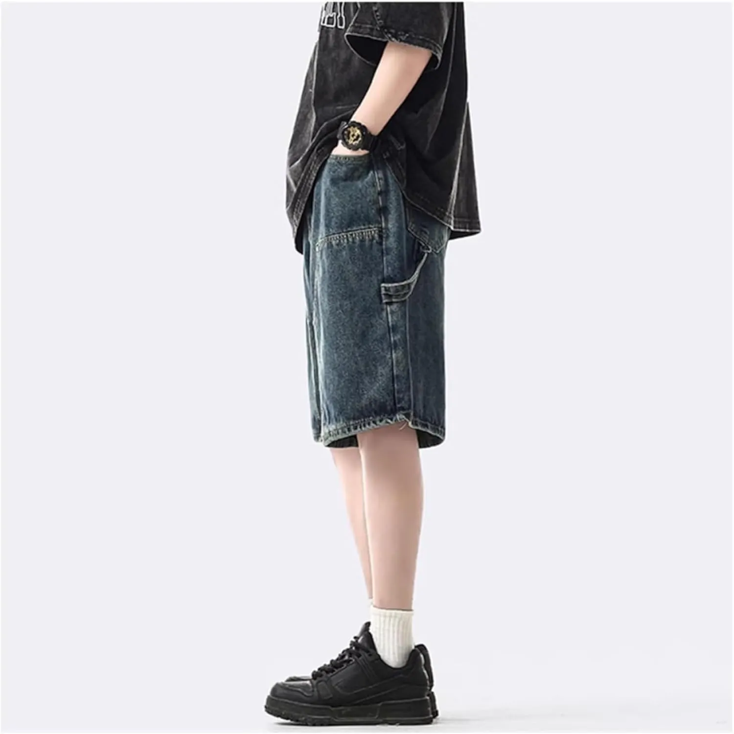 Streetwear Baggy Jorts Summer Y2K Vintage Acid Wash Jean Shorts Fashion